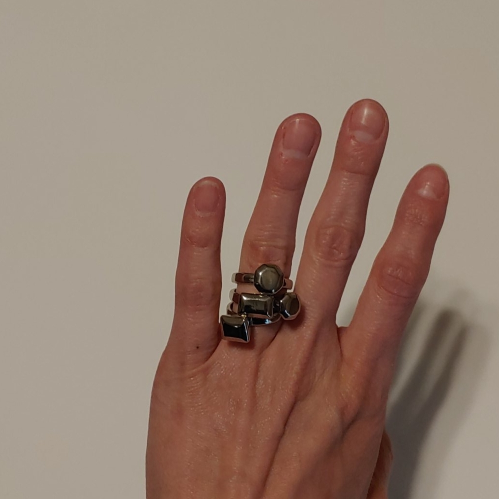 Three Silvertoned Rings - Picture 2 of 2
